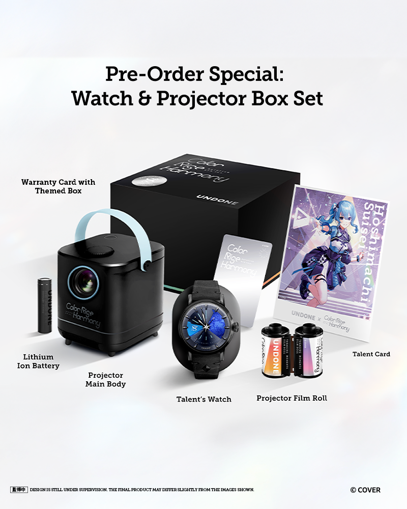 UNDONE x hololive 6th fes. Color Rise Harmony - Watch & Projector Box Set